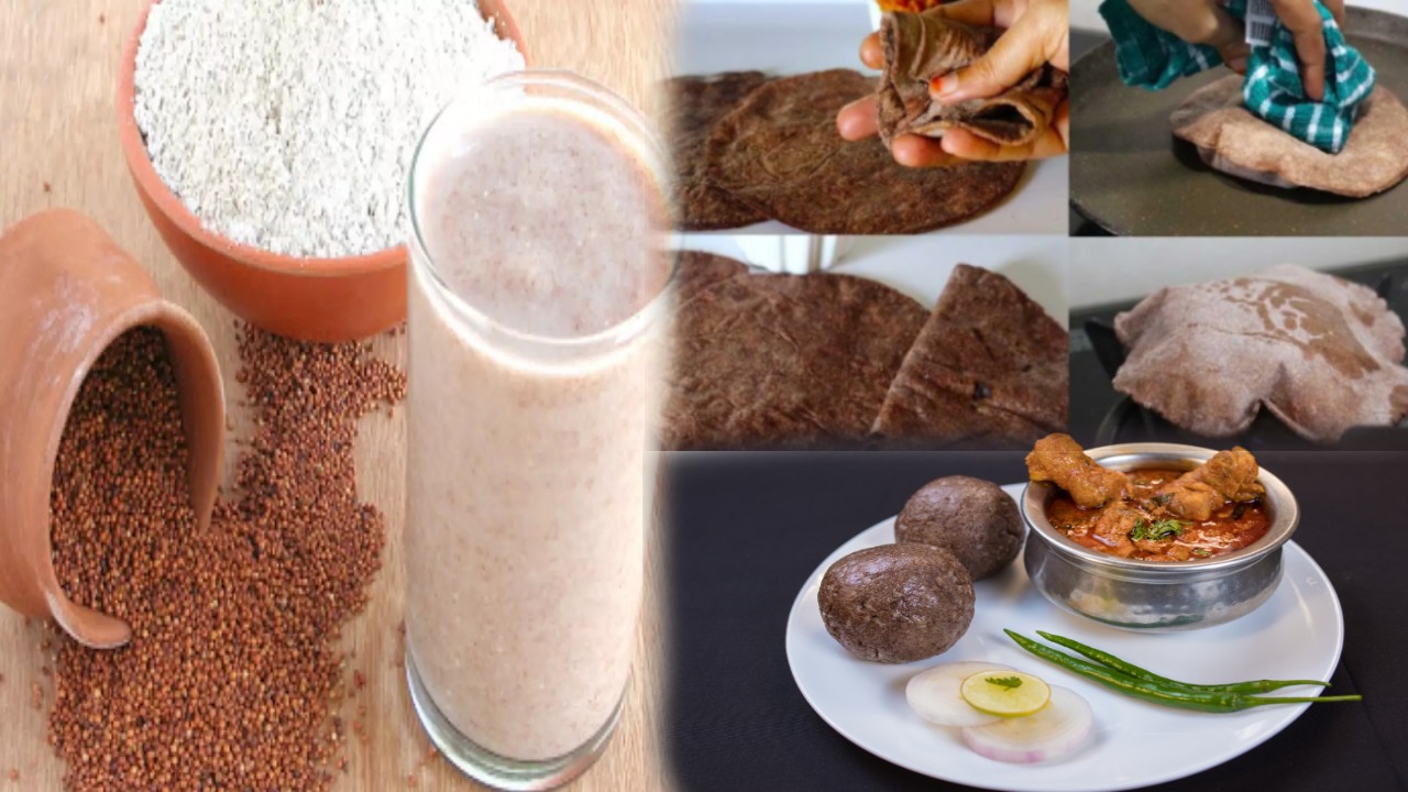 Ragi flour recipes in Telugu