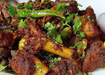 Spicy Mutton Fry Recipe in telugu