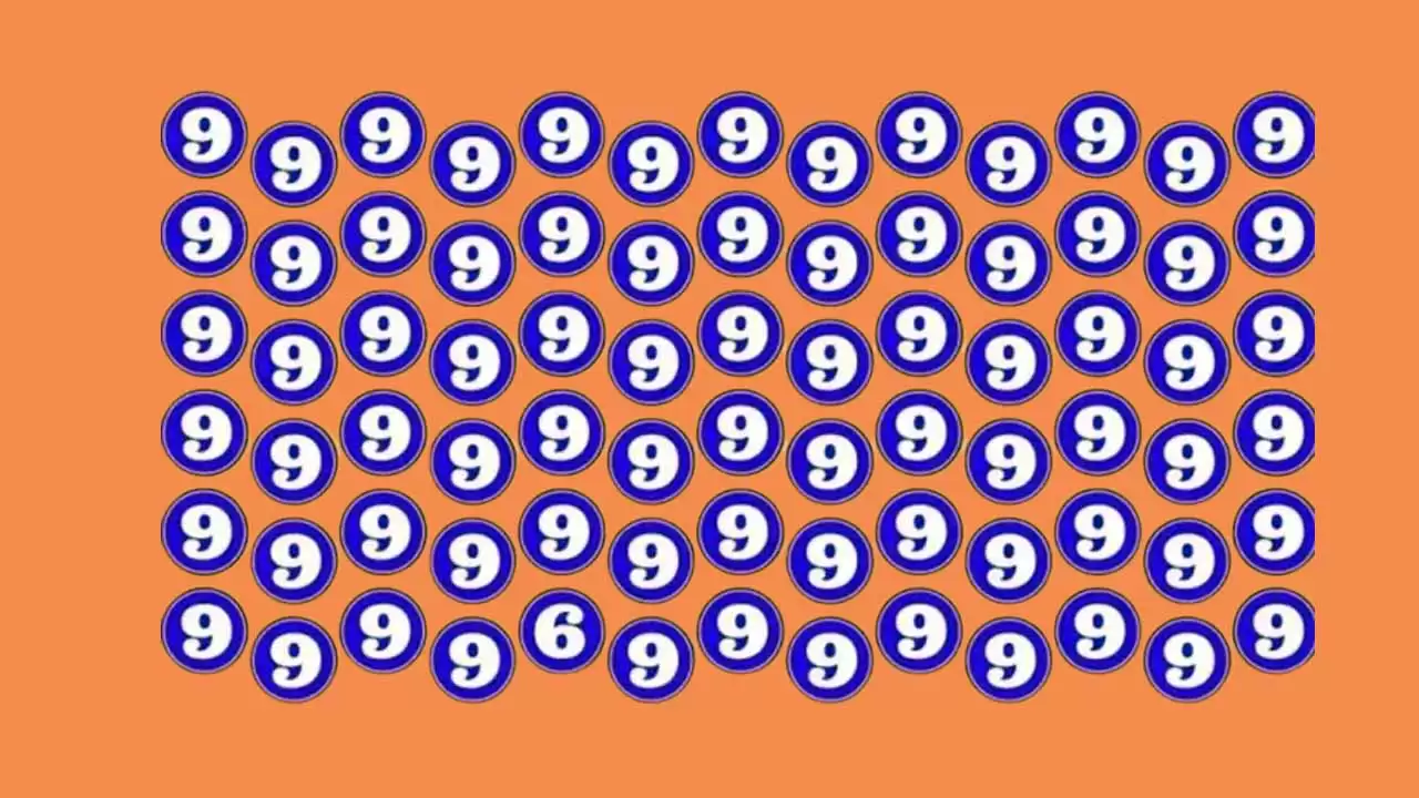 Optical illusion Test your IQ can spot the Six number in image