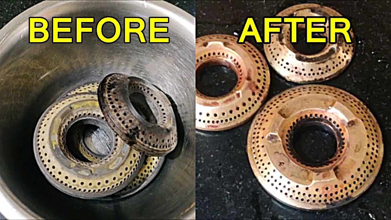 Gas Burner Cleaning Tips in Telugu : How To Clean Your Gas Burner 60 Seconds 