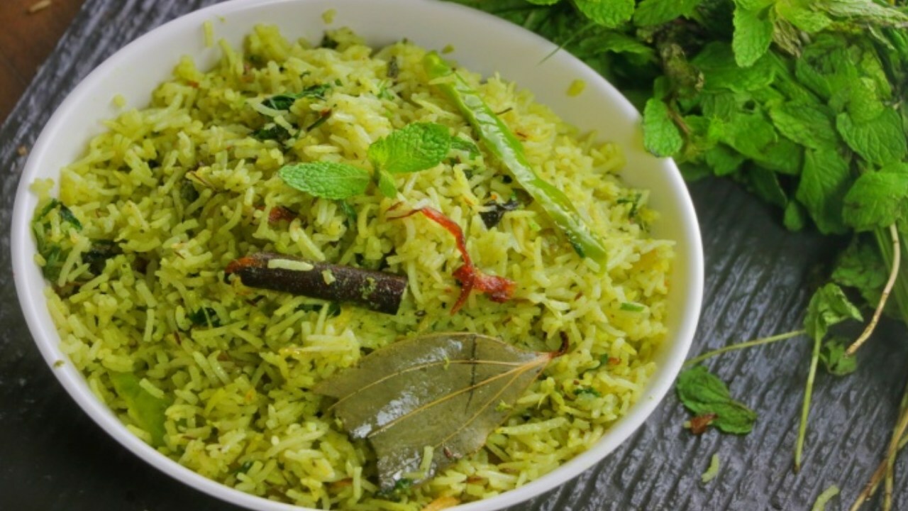 pudina pulao Rice in telugu