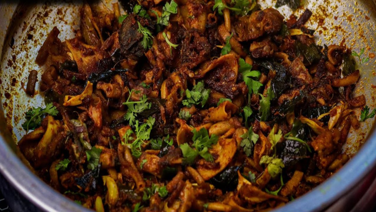 telangana style mutton boti fry in telugu recipe