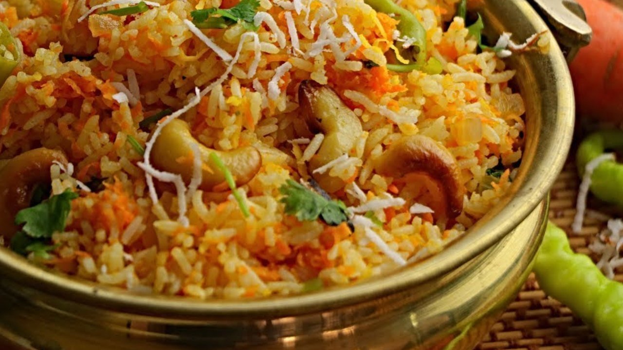 Carrot Rice Recipe in Telugu