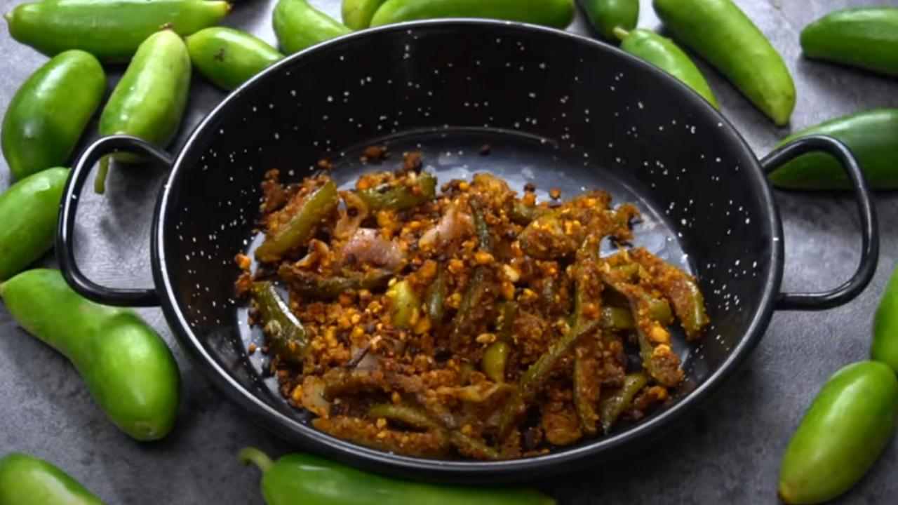 Dondakaya Karam Kura Fry in Telugu
